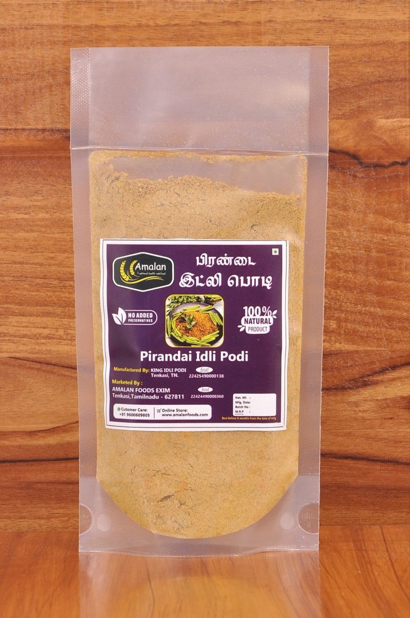 Pirandai Idli Podi -100g
பிரண்டை இட்லி பொடி(Adamant Creeper)
