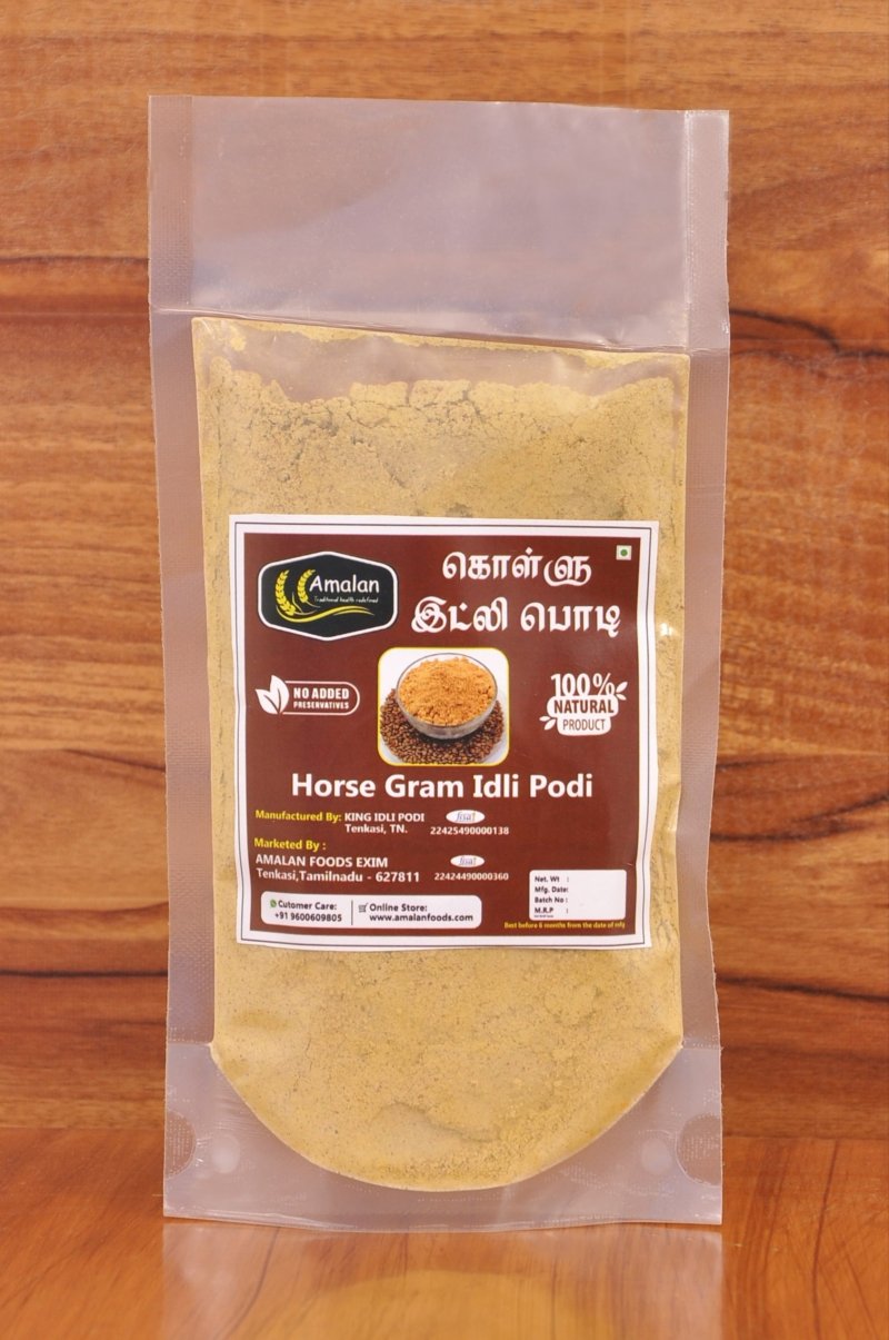 Kollu Idli Podi -100g
கொள்ளு இட்லி பொடி ( Horse Gram)